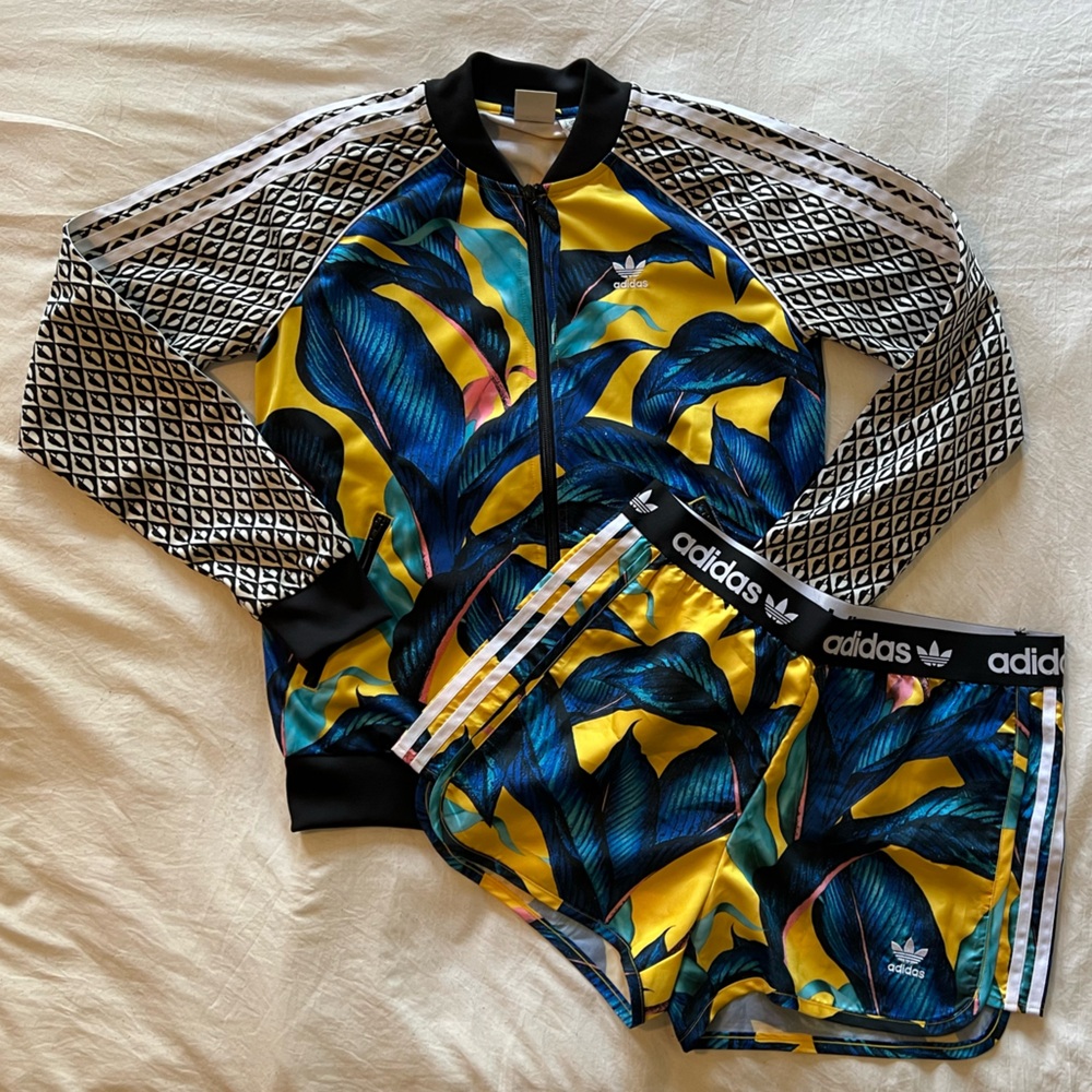 Adidas x Farm Brasil Track Jacket and Shorts set